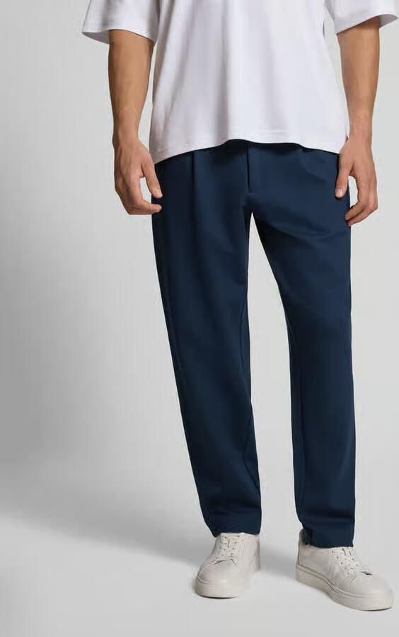 CK Calvin Klein Slim tapered fit stoffen broek met bandplooien - Foto 2