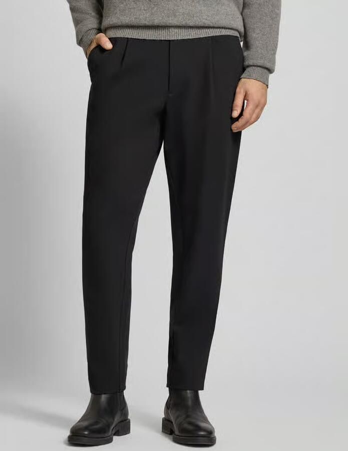CK Calvin Klein Slim tapered fit stoffen broek met bandplooien - Foto 2