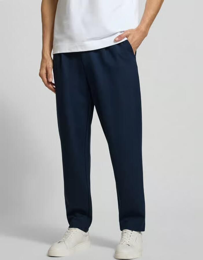 CK Calvin Klein Slim tapered fit stoffen broek met bandplooien - Foto 2