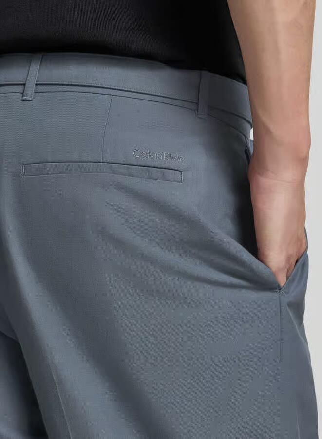 CK Calvin Klein straight fit pantalon van mix van katoen en lyocell model 'TURBULENCE'