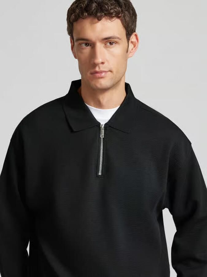 CK Calvin Klein Sweatshirt met polokraag en ritssluiting - Foto 2