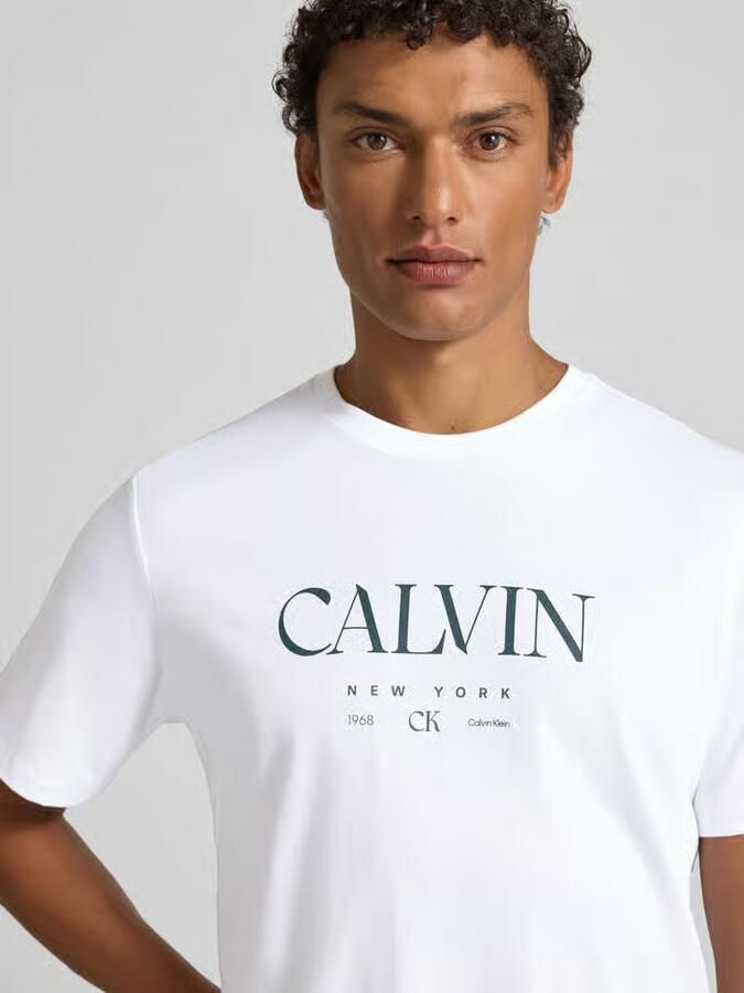 CK Calvin Klein T-shirt met labelprint en ronde hals - Foto 2