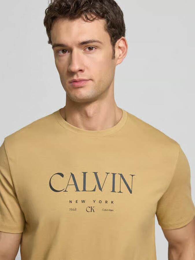 CK Calvin Klein T-shirt met labelprint en ronde hals - Foto 2