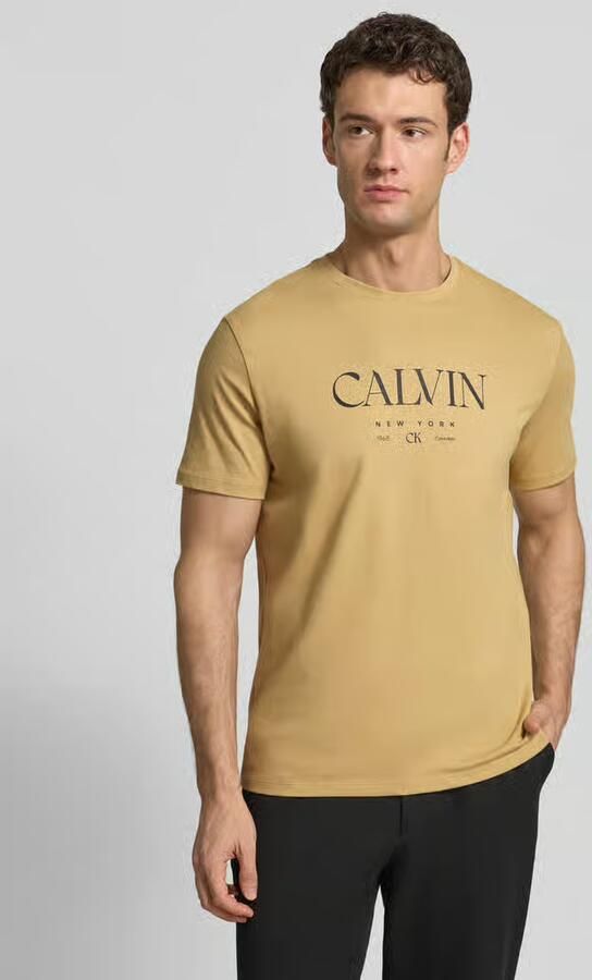 CK Calvin Klein T-shirt met labelprint en ronde hals - Foto 4