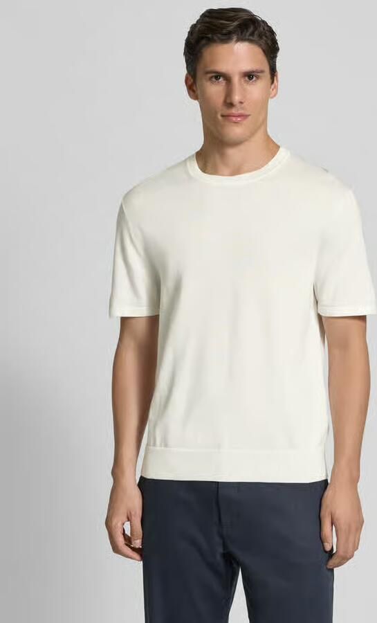 CK Calvin Klein T-shirt met logostitching model 'SUPIMA'