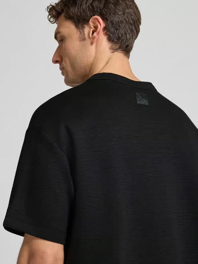 CK Calvin Klein T-shirt met ronde hals model 'CRINKLE CREPE SPACER' - Foto 2