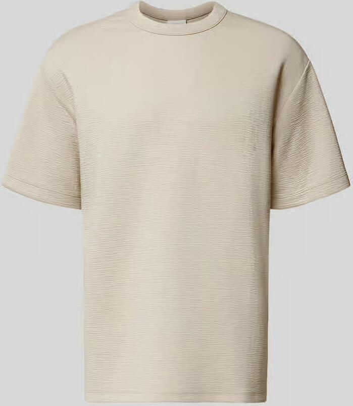 CK Calvin Klein T-shirt met ronde hals model 'CRINKLE CREPE SPACER'