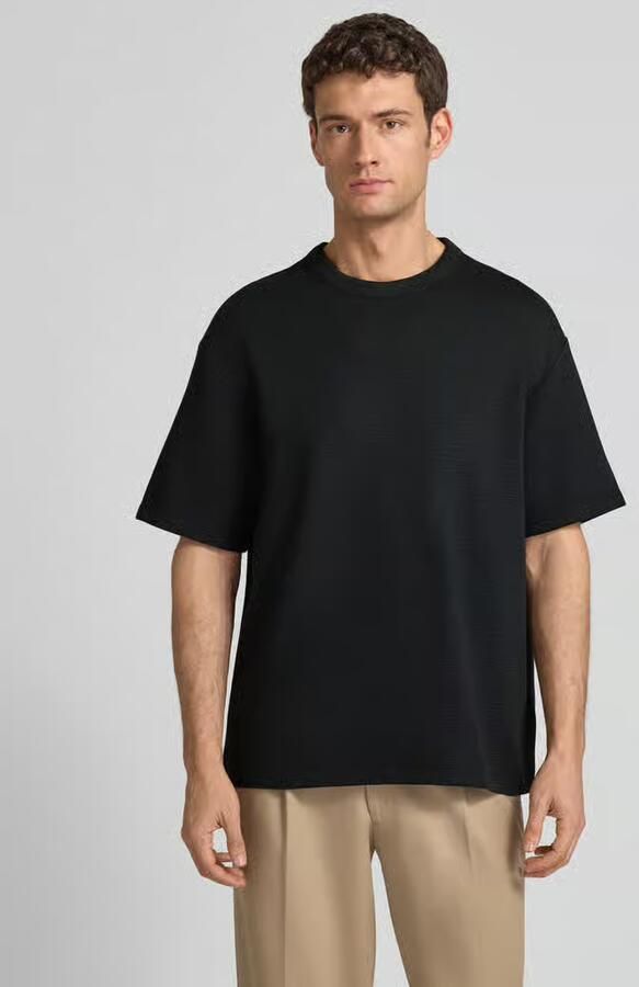 CK Calvin Klein T-shirt met ronde hals Model 'CRINKLE CREPE SPACER' - Foto 4