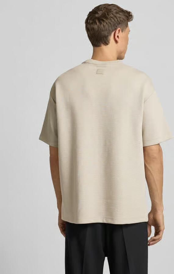 CK Calvin Klein T-shirt met ronde hals Model 'CRINKLE CREPE SPACER'
