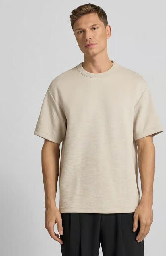 CK Calvin Klein T-shirt met ronde hals Model 'CRINKLE CREPE SPACER' - Foto 4