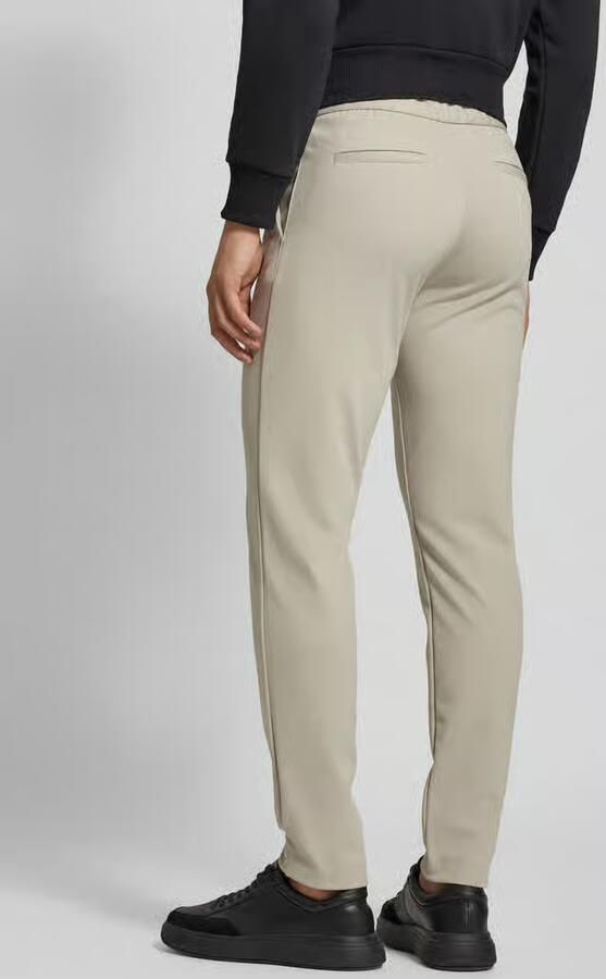 CK Calvin Klein Tapered fit broek met bandplooien - Foto 3