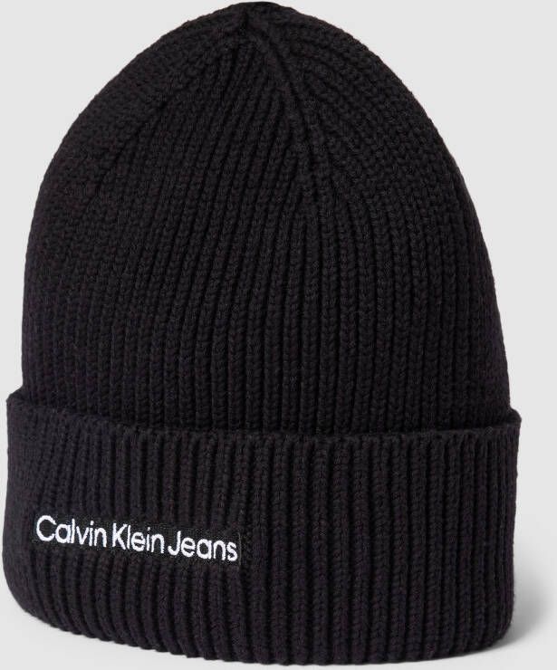 Calvin Klein Jeans Herfst Winter Katoenen Beanie Black
