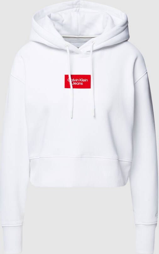 Calvin Klein Jeans Boxy fit hoodie met tunnelkoord