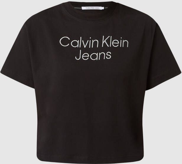 Calvin Klein Women Short Sleeve T-shirt Black Zwart Dames