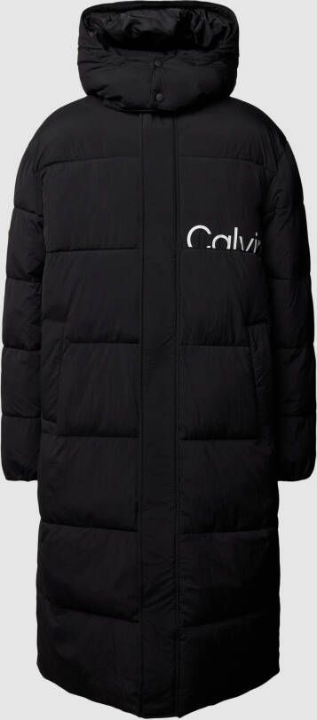 Calvin Klein Jeans Gewatteerde lange jas met labelprint model 'ESSENTIALS'