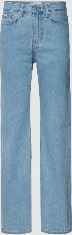 Calvin Klein Jeans High rise jeans met labeldetail