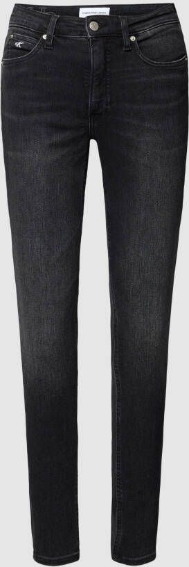 Calvin Klein Jeans Zwarte Dames Jeans Ritssluiting en Knoopsluiting Black Dames