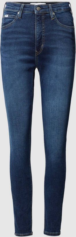Calvin Klein Jeans High rise skinny fit jeans met labeldetail