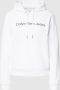 Calvin Klein Witte Katoenen Sweater met Capuchon en Print White - Thumbnail 2