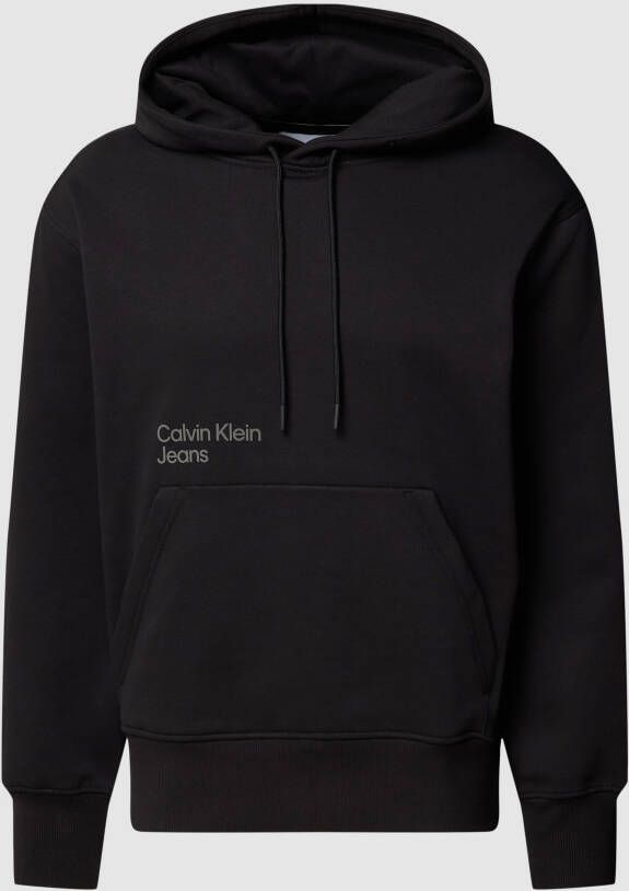 Calvin Klein Jeans Hoodie met labelprint model 'BLURRED'