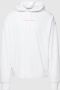 Calvin Klein Witte Katoenen Trui met Capuchon en Print White Heren - Thumbnail 1