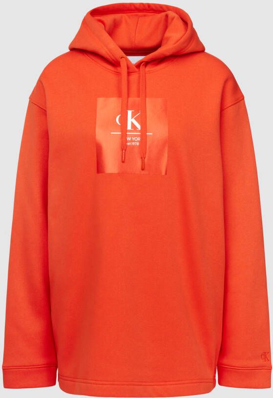 Calvin Klein Jeans Hoodie met labelprint model 'WOVEN'