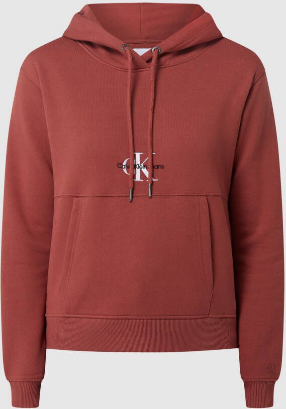 Calvin Klein Jeans Hoodie met labelstitching model 'Monogram'