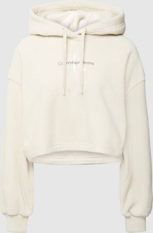 Calvin Klein Jeans Hoodie van fleece model 'POLAR'