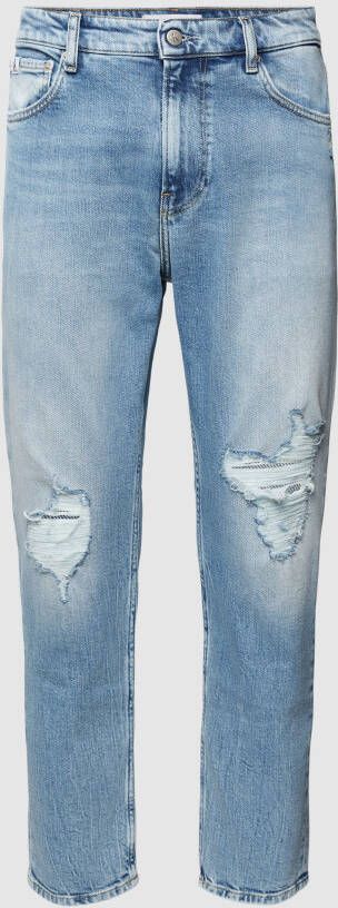 Calvin Klein Lichtblauwe jeans voor heren 5-pocket dad jeans Blauw Heren