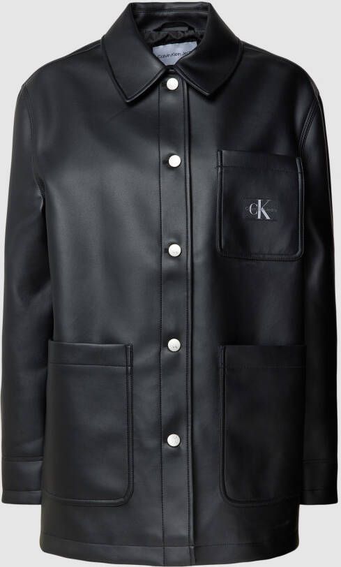 Calvin Klein Jeans Leather Jackets Black Dames