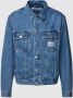 Calvin Klein Blauwe Katoenen Overhemden met Metalen Drukknopen Blue Heren - Thumbnail 1