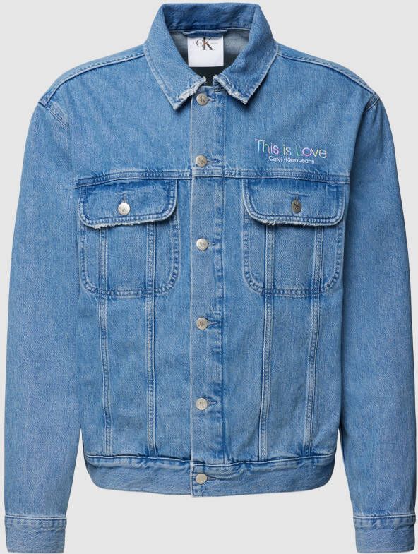 Calvin Klein Jeans Jeansjack met statementstitching