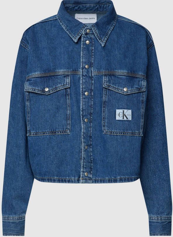 Calvin Klein Jeans kort jeansjack met drukknoopsluiting model 'UTILITY'