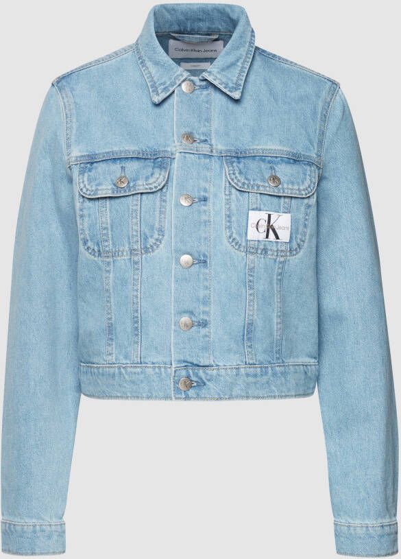 Calvin Klein Jeans Kort jeansjack met labelpatch