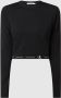 Calvin Klein Shirt met ronde hals REPEAT LOGO MILANO LS TOP met jeans elastische logotape bij de zoom - Thumbnail 2