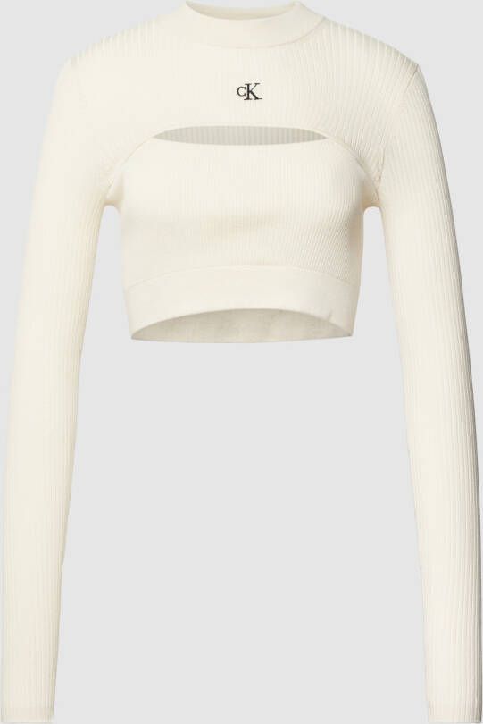 Calvin Klein Jeans Korte gebreide pullover met cut-out