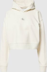 Calvin Klein Jeans Korte hoodie met labeldetail