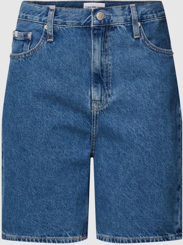 Calvin Klein Jeans Korte jeans van zuiver katoen met labeldetail