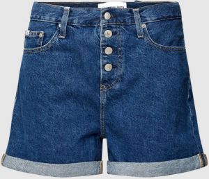 Calvin Klein Jeans Korte mom fit jeans van puur katoen met labeldetail