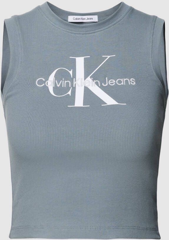 Calvin Klein Monogram Top Grijs J20J221521 PN6 Grijs Dames