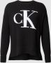 Calvin Klein Jeans Loose fit gebreide pullover van katoen met labeldetail - Thumbnail 1
