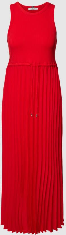 Tommy Hilfiger Midi-jurk met viscose en plissévouwen