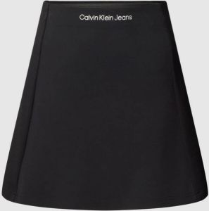 Calvin Klein Jeans Minirok met labelstitching model 'IB MIX MILANO A-LINE'