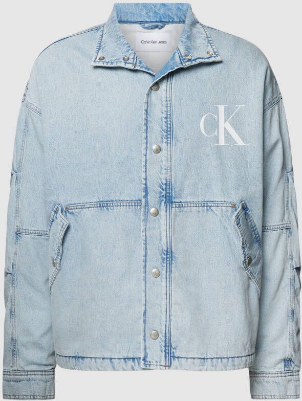 Calvin Klein Jeans Oversized jeansjack met labelprint
