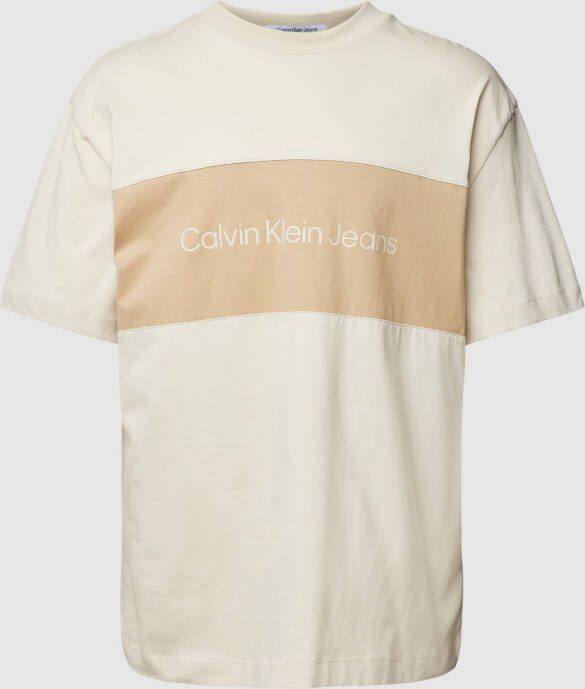 Calvin Klein Jeans Oversized T-shirt met labelprint model 'BLOCKING'