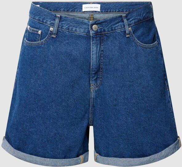 Calvin Klein Jeans Plus Korte PLUS SIZE mom fit jeans met labeldetail