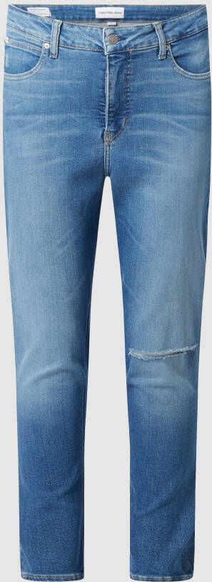 Calvin Klein Jeans Plus Skinny fit jeans HIGH RISE SKINNY ANKLE PLUS met calvin klein jeans logobadge