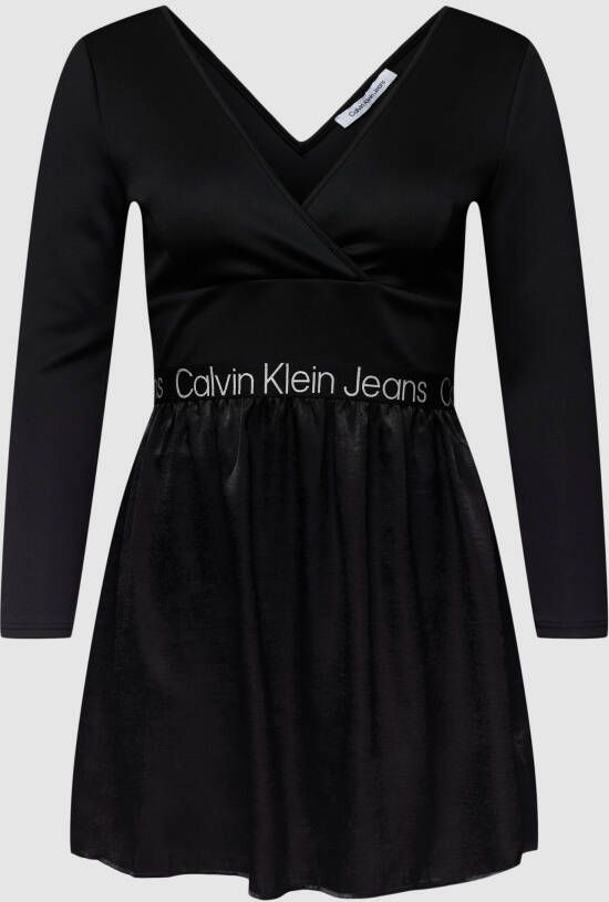 Calvin Klein Jeans Plus Skaterjurk PLUS LOGO ELASTIC V-NECK DRESS