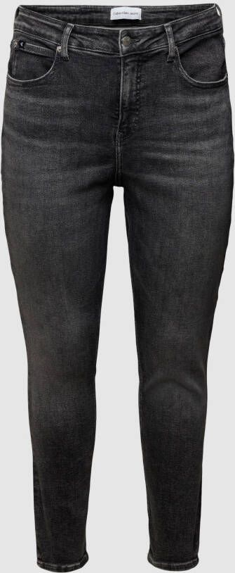 Calvin Klein Jeans Plus Skinny fit jeans HIGH RISE SKINNY ANKLE PLUS met calvin klein jeans logobadge