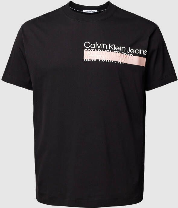 Calvin Klein Jeans Plus SIZE T-shirt van katoen met labeldetail